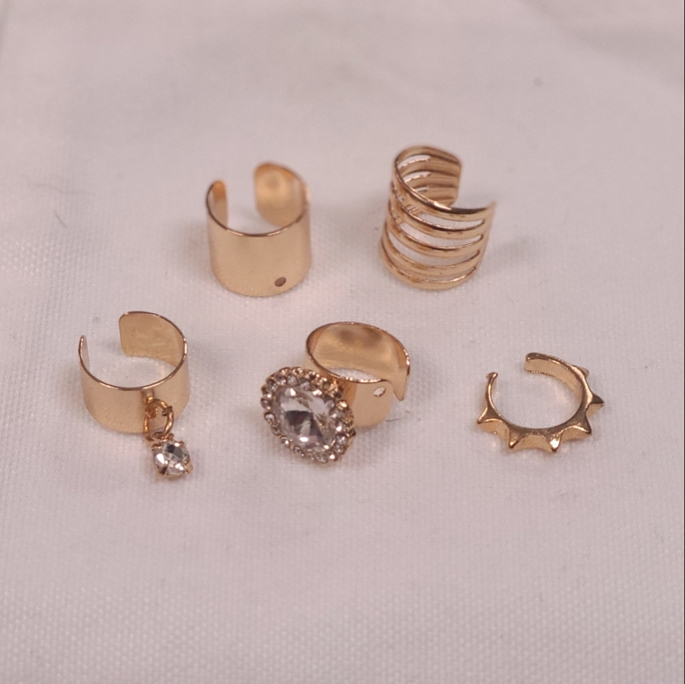 Gold ear cuffs